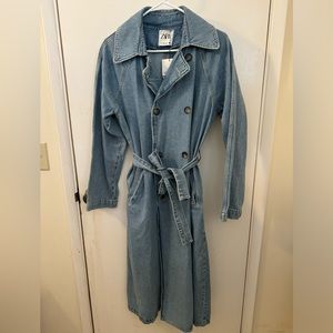 Zara denim trench coat